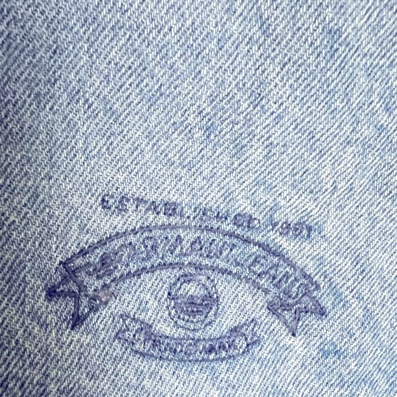 1990's Giorgio Armani Jeans Light Blue Denim Jacket size L  *read* - Picture 7 of 10